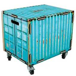 WERKHAUS WERKHAUS Rollbox - Container türkis aus Holz – Produktbild 1 von 1