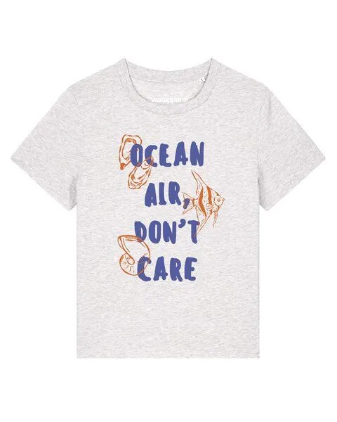 watapparel watapparel T-Shirt Frauen Ocean air dont care, Cool heather grey, – Produktbild 1 von 2