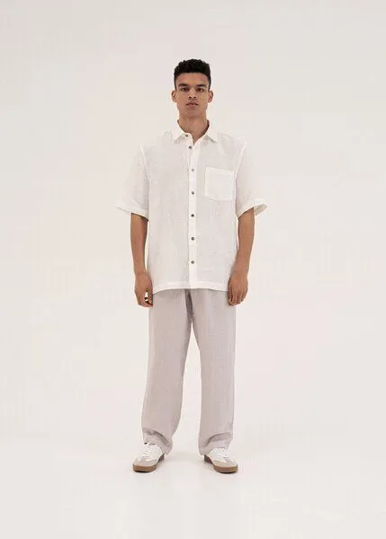 AmourLinen AmourLinen Leinenhose ADONIS, Cream (grau), – Produktbild 1 von 4
