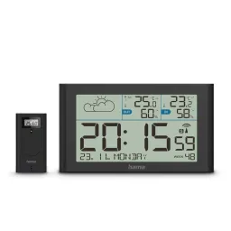 Hama Hama Wetterstation "Sylt", mit Außensensor, Funk, Wecker, Schwarz – Produktbild 1 von 1