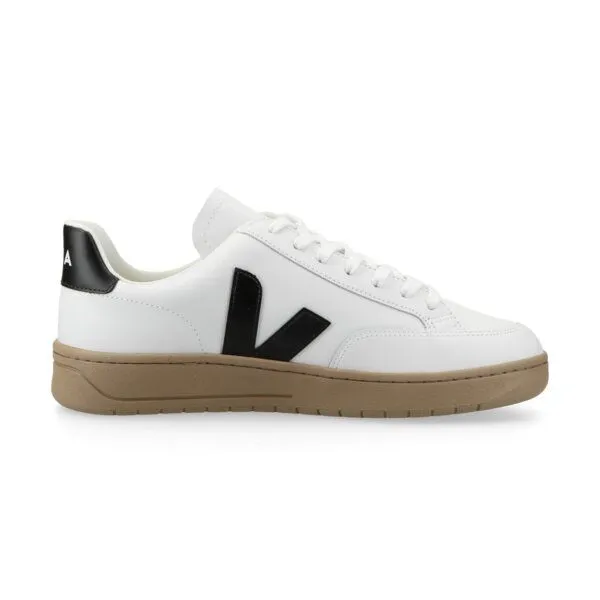 Veja Veja Sneaker Unisex - V-12 Leather, Extra white/black/dune(weiß), – Produktbild 3 von 4