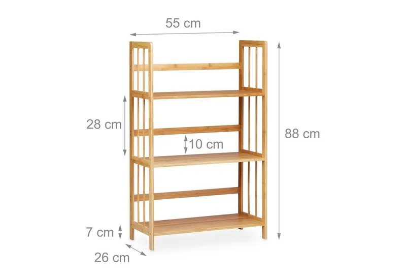 RELAXDAYS RELAXDAYS Standregal Bambus, Braun, – Produktbild 4 von 5