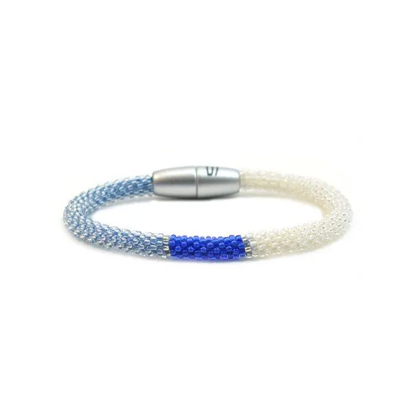 Sakiba Sakiba Armband Svelte Tricolor, Weiß-mittelblau, – Produktbild 1 von 4