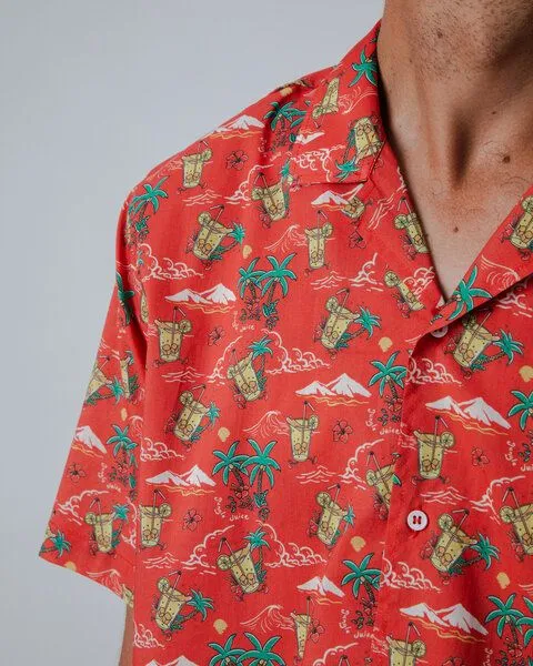 Brava Fabrics Brava Fabrics Kurzarm-Hemd Jungle Juice Aloha, Red, – Produktbild 4 von 4