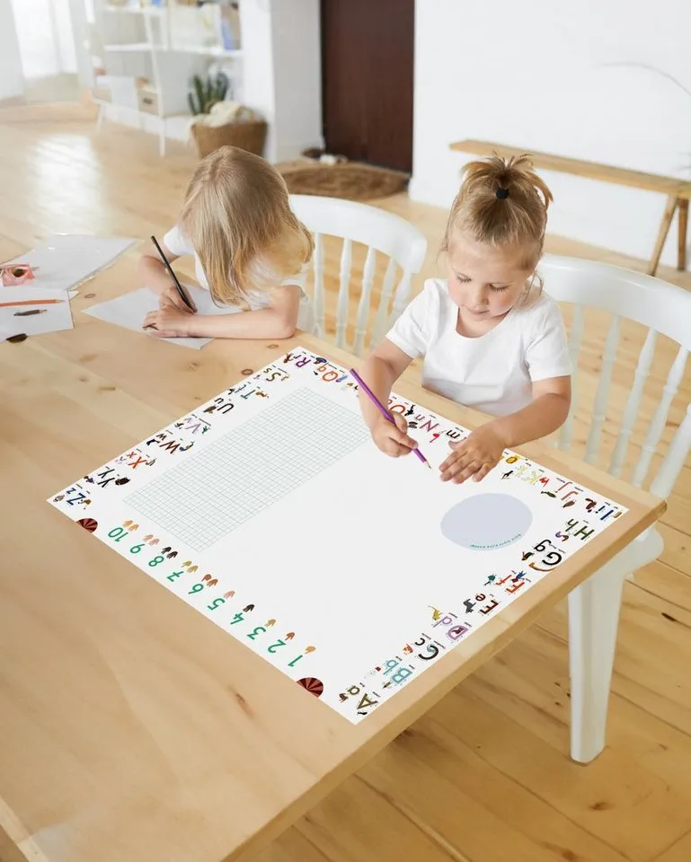 Close Up Schreibtischunterlage ABC Schreibtischunterlage Druckschrift zum Abreißen – Produktbild 5 von 5