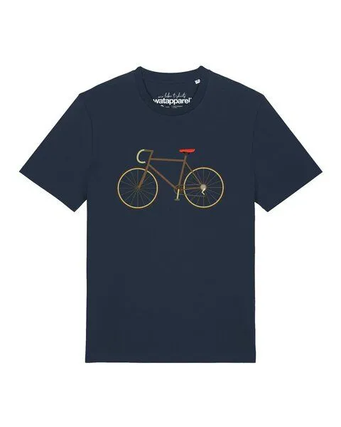 watapparel watapparel T-Shirt Unisex Fahrrad, French navy, – Produktbild 1 von 2