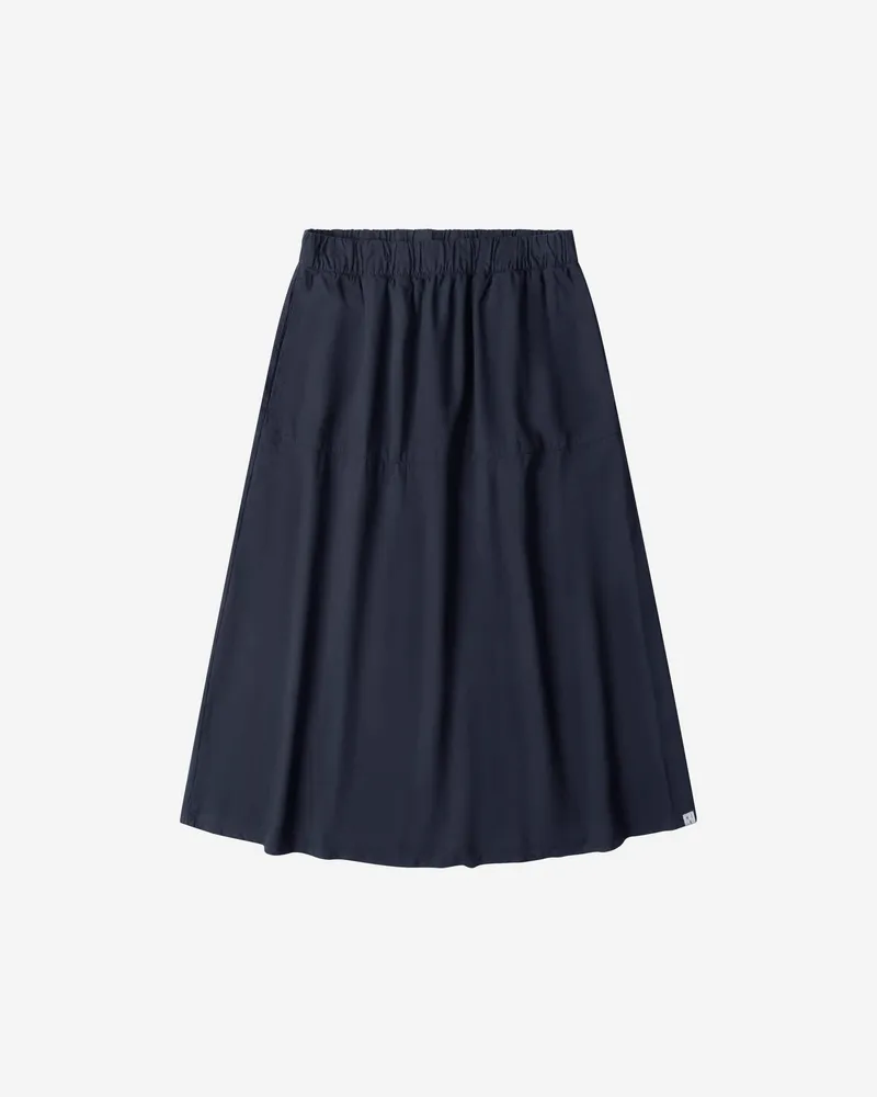 MATONA MATONA Damen vegan Midi-Rock Mit Rüschen Mitternachtsblau, Blau, – Produktbild 1 von 2
