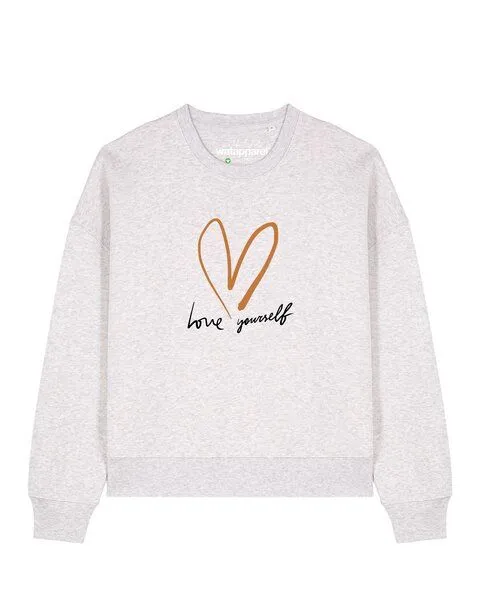 watapparel watapparel Sweatshirt Frauen Self love, Cool heather grey, – Produktbild 5 von 5