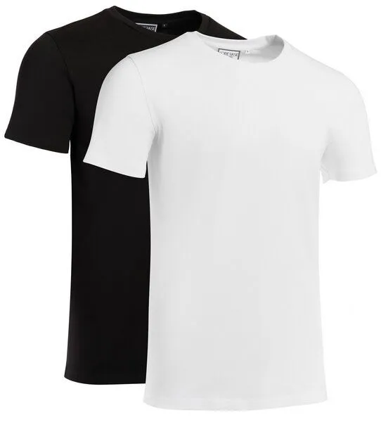COREBASE COREBASE TShirt Doppelpack, 100% Bio-Baumwolle, 200 g/m², Weiss / schwarz, – Produktbild 1 von 4