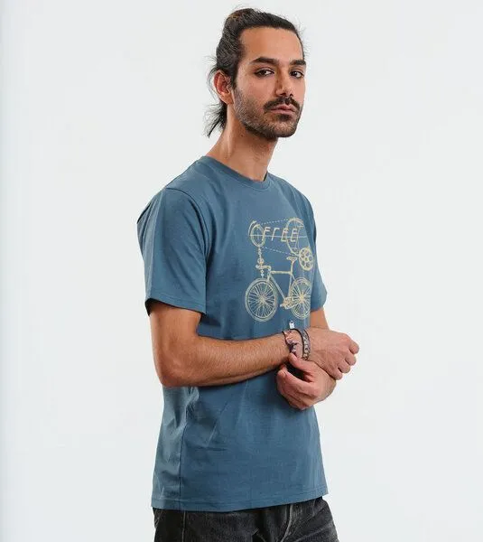 Gary Mash GARY MASH Shirt Freecycle#1 aus Biobaumwolle, Petrol, – Produktbild 4 von 4