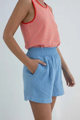 TWOTHIRDS TWOTHIRDS Damen vegan Shorts Walfisch Denim Blau – Produktbild 1 von 1