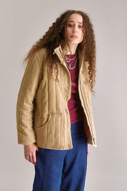 KOMODO KOMODO Damen vegan Mantel Georgia Cord Croissant Beige – Produktbild 1 von 1