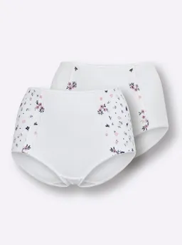 wäschepur Taillenslip weiß-mauve + weiß – Produktbild 1 von 1