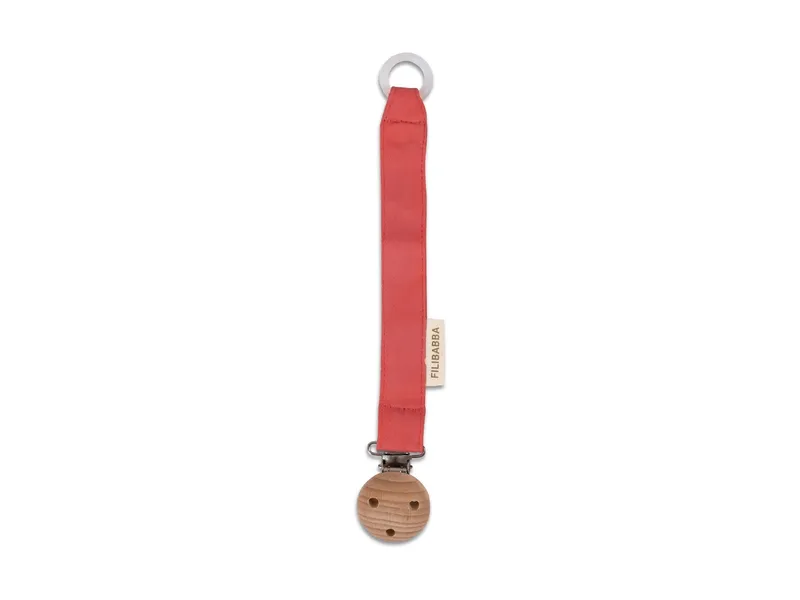 Filibabba Filibabba Schnullerkette mit Silikonring Maße 2 x 22 x 0,7 cm, Rot, – Produktbild 1 von 1