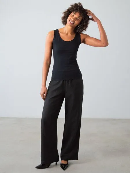 Honest Basics Honest Basics Stretch-Tank-Top, Schwarz, – Produktbild 3 von 3