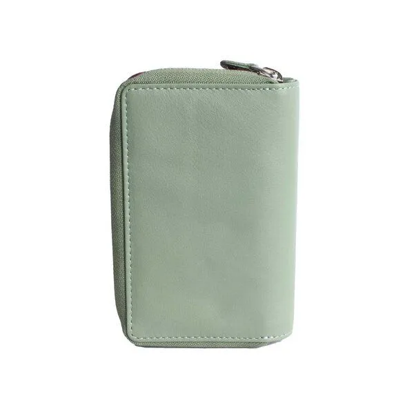 Vargu Vargu Echtleder Geldbörse MASIN 1-A, Sage green-cranberry, – Produktbild 3 von 3