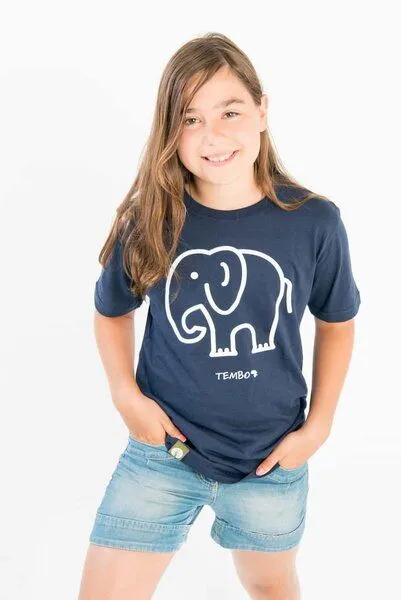 Maishameanslife Maishameanslife Tembo - Kleiner Elefant - Bio T-shirt für Kinder - Blau - Unisex – Produktbild 2 von 4
