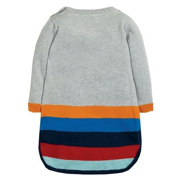Frugi Frugi Kleid Pinguin gestrickt in grau-bunt – Produktbild 3 von 3