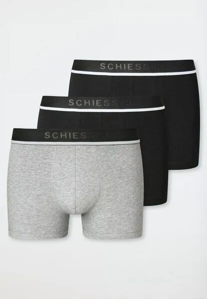 Schiesser Schiesser 3er Pack Shorts Webbund Biobaumwolle 95/5, Multicolour 1, – Produktbild 1 von 4
