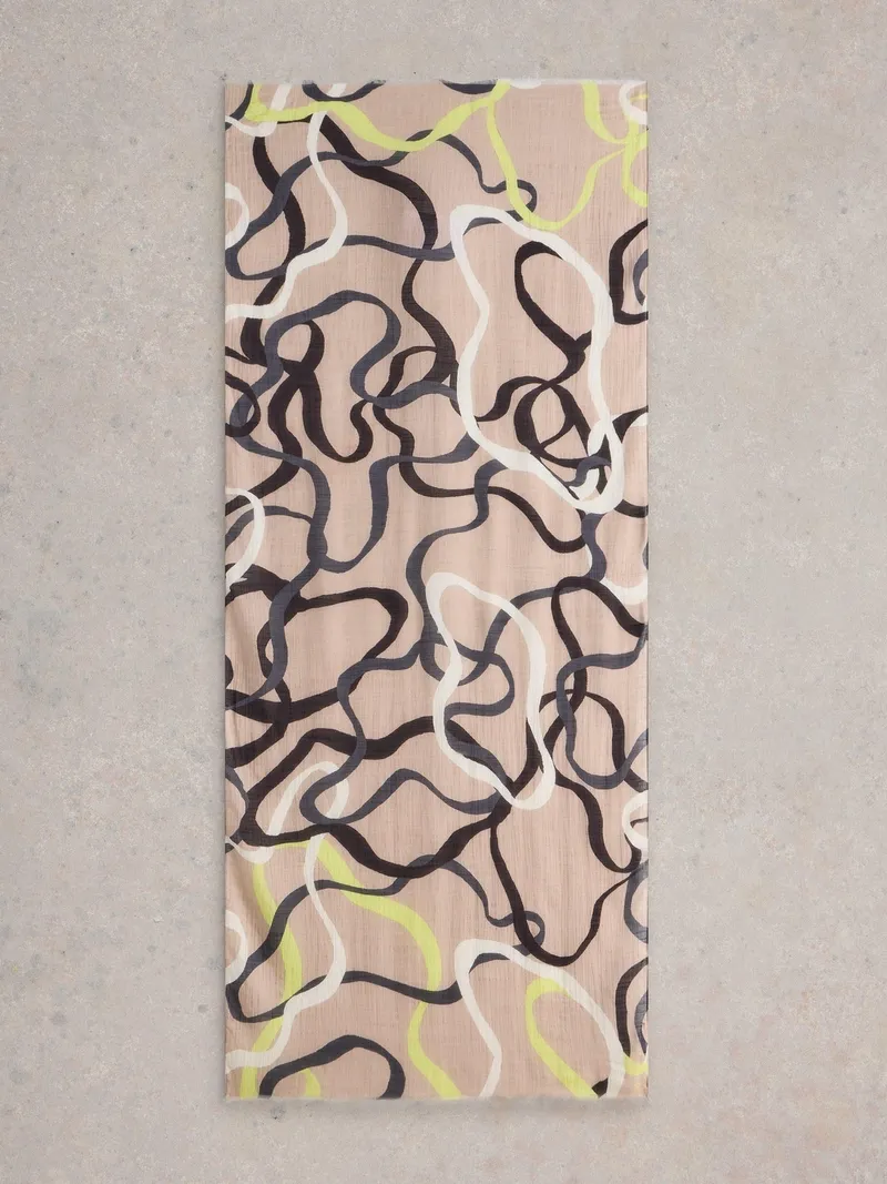 White Stuff Schal Swirl - Einheitsgröße, Natur multi, – Produktbild 3 von 3