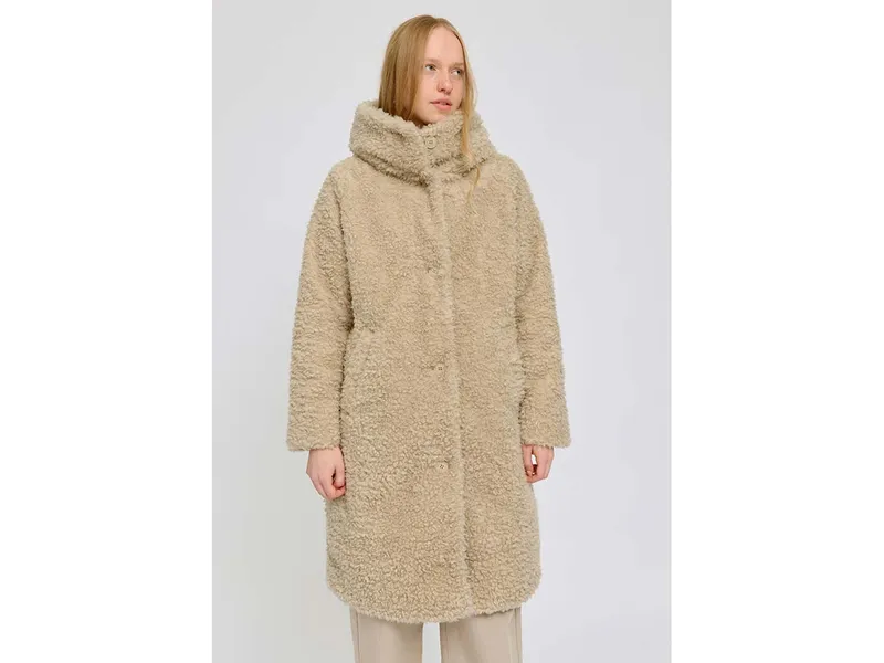 Mazine MAZINE Damen-Wintermantel 'Faux-Fur' mit Kapuze, natural, Gr. M – Produktbild 1 von 1