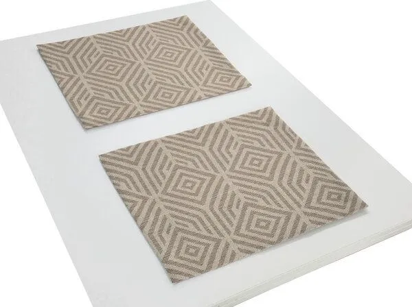 Nature by Adam Nature by Adam Tischset 2er Pack aus 100% Bio-Baumwolle - Easy Diamond, Dunkelbraun, – Produktbild 2 von 4