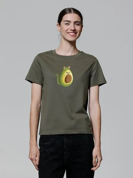 watapparel watapparel T-Shirt Frauen Avocato, Khaki, – Produktbild 2 von 3