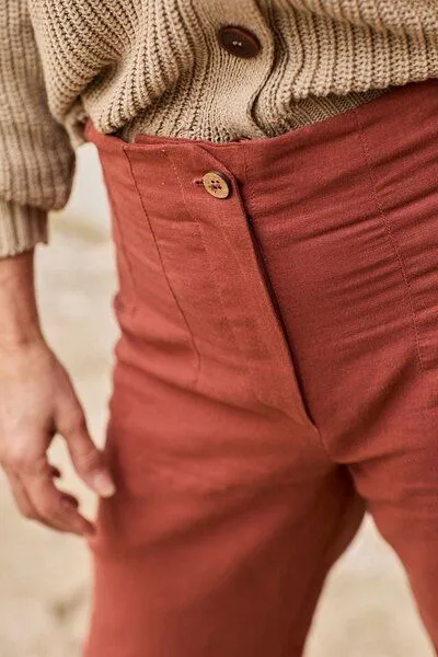 TIRALAHILACHA TIRALAHILACHA Pantalón Faren Pants, Rot, – Produktbild 1 von 4