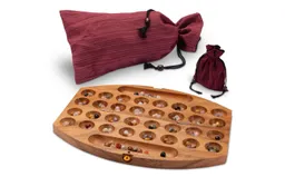 LOGOPLAY Spiel Hus oval mit Stoffbeutel, Gesellschaftsspiel, Bao Spiel für 2 Spieler mit Stoffbeutel oval Hus Kalaha mit 75 – Produktbild 1 von 1