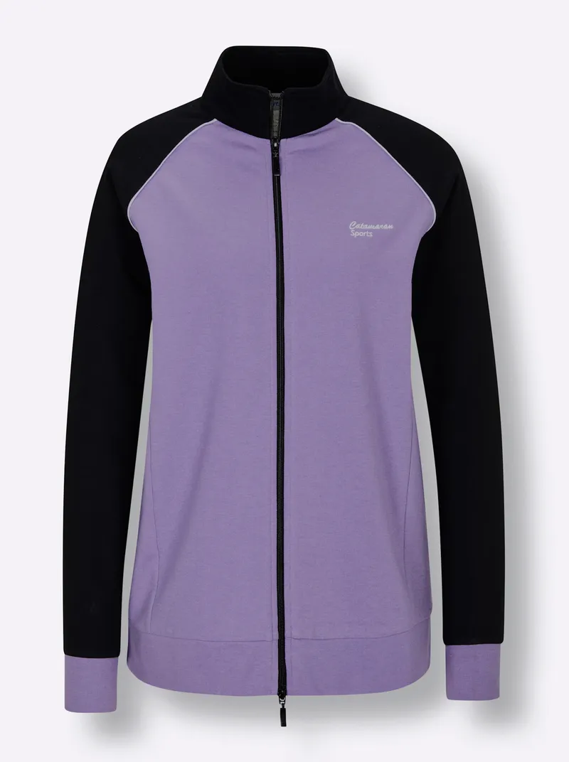 Catamaran Sweatjacke, Lavendel-schwarz, – Produktbild 1 von 2