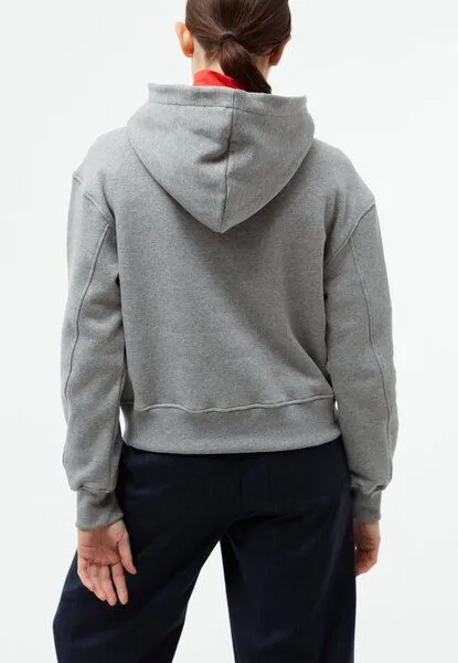 Givn Berlin Givn Berlin Cropped Sweater GBJESSA (Logo) aus Bio-Baumwolle - Grey Melange, Grey melange, – Produktbild 3 von 4