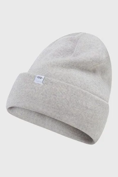 Klitmøller Collective Klitmøller Collective Fine Rib Beanie aus mulesingfreier Merinowolle, Grau (pastel grey), – Produktbild 2 von 2