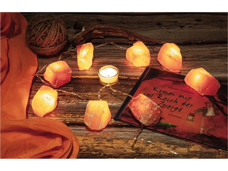 Wagner Life Design LED-Lichterkette Beleuchtete Salzkristalle Rock Länge ca. 160 cm, Gewicht ca. 1050 g – Produktbild 2 von 2