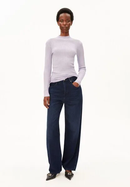 ARMEDANGELS ARMEDANGELS ALAANIA Damen Pullover Slim Fit aus Bio-Baumwolle, Moonlit lilac, – Produktbild 4 von 4