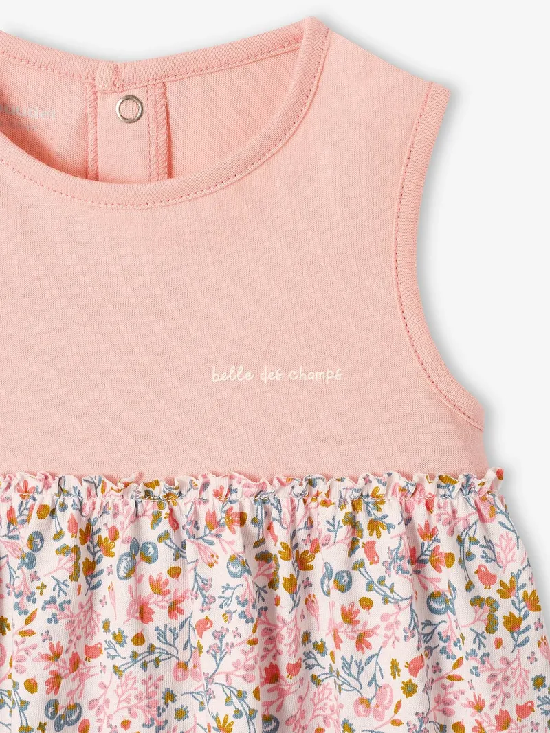 Vertbaudet Kleid mit Haarband für Mädchen Baby, Zartrosa, – Produktbild 4 von 4
