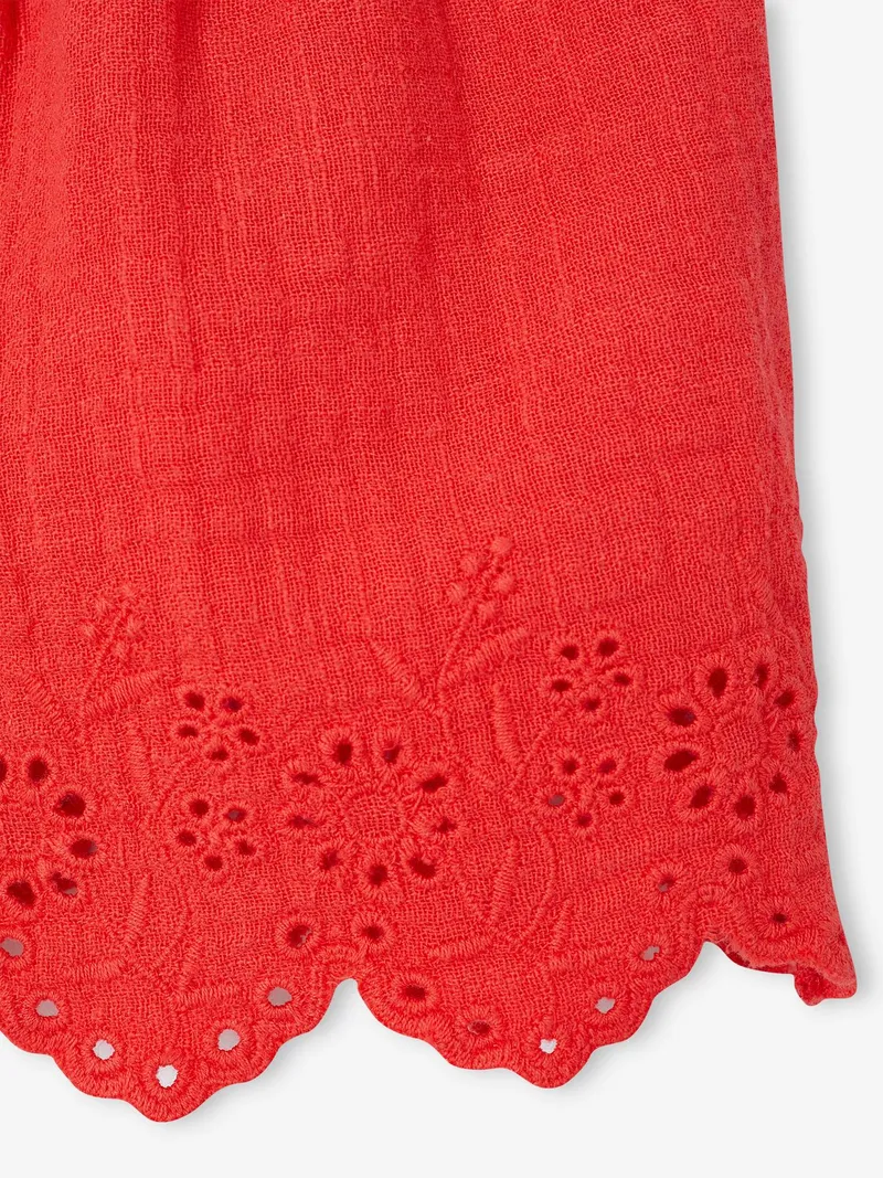 Vertbaudet Musselin-Shorts Mädchen Baby, Rot, – Produktbild 3 von 3