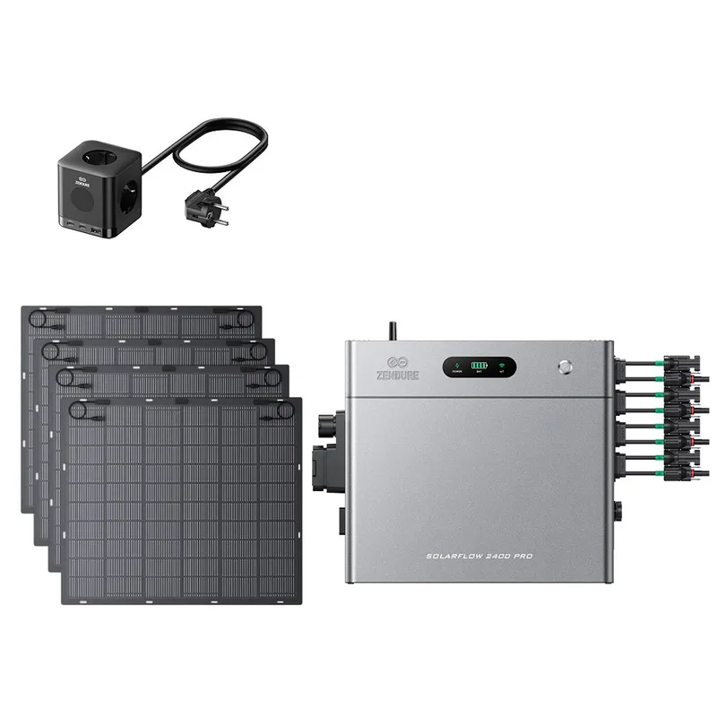 Zendure Deutschland Zendure Tragbare Powerstation | Robuste Mobile & Backup-Energie, SolarFlow 2400 Pro + Off-Grid-Steckdosenleiste / 4*230W Flexible (920Wp) – Produktbild 1 von 2
