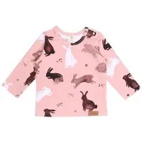 Walkiddy Langarmshirt Rosa Hasen-Allover Bio-Baumwolle GOTS – Walkiddy – Produktbild 1 von 1