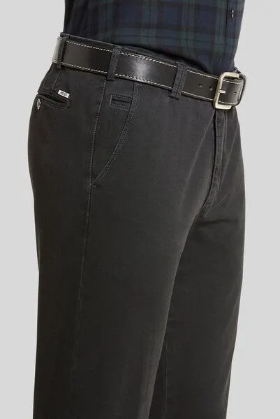 Meyer MEYER SUPER STRETCH DOUBLE-DYE BAUMWOLLCHINO, Grau (anthrazit), – Produktbild 3 von 4