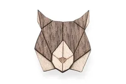 BeWooden BeWooden Brosche aus Holz – Luchs – Produktbild 1 von 1