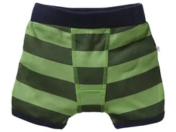 HANS NATUR Jungen Boxershorts Bio-Baumwolle Blockstreifen grün Gr. 98/104 – Produktbild 1 von 1