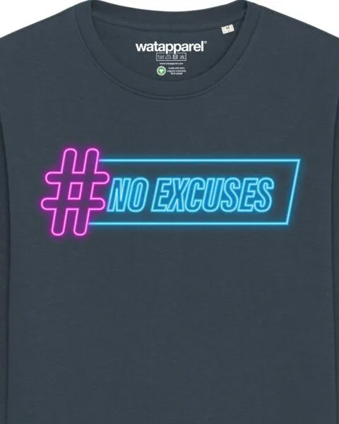 watapparel watapparel Sweatshirt Unisex No Excuses, India ink grey, – Produktbild 3 von 3
