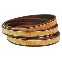 Kork Deko Kork-Deko Band aus Kork flach beige 14mm breit mit braunem Rand – Produktbild 1 von 1