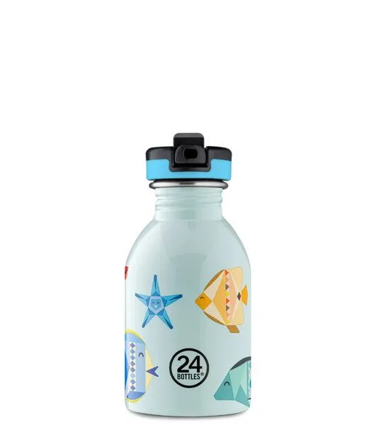 24bottles 24bottles 0,25l Edelstahl Trinkflasche für Kids mit Sportverschluss, Grey, – Produktbild 5 von 8