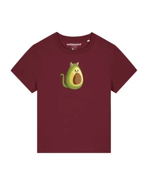 watapparel watapparel T-Shirt Frauen Avocato, Burgundy, – Produktbild 1 von 3