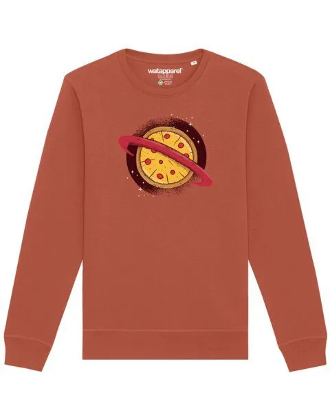 watapparel watapparel Sweatshirt Unisex Pizza Planet, Heritage brown, – Produktbild 1 von 4