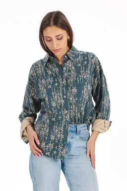 KOMODO KOMODO Damen vegan Shirt Hanako Blue Floral – Produktbild 1 von 1
