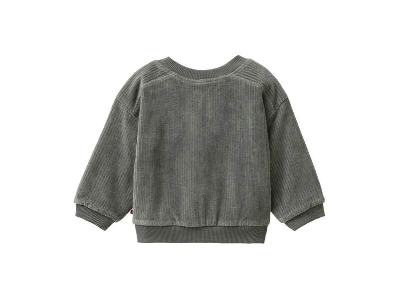 People Wear Organic People Wear Organic Nicki-Sweatjacke eukalyptus 98/104, Grün, – Produktbild 2 von 2