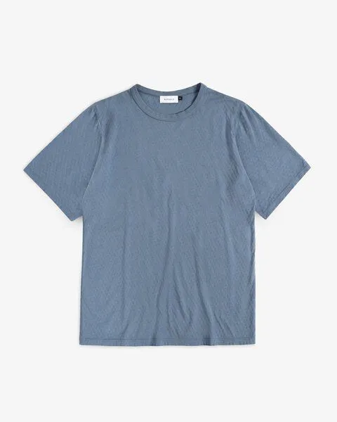 Rotholz Rotholz Strukturiertes T-Shirt, Stone blue, – Produktbild 1 von 4