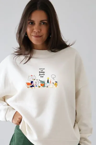 Kultgut Kultgut Artdesign- Kuscheliger Sweatpullover / Keep Calm, Natur, – Produktbild 4 von 4